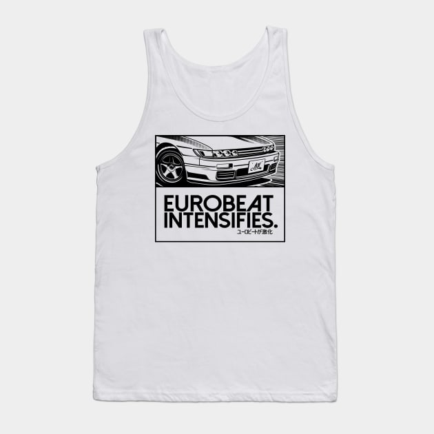 EUROBEAT INTENSIFIES - SILVIA S13 Tank Top by ARVwerks